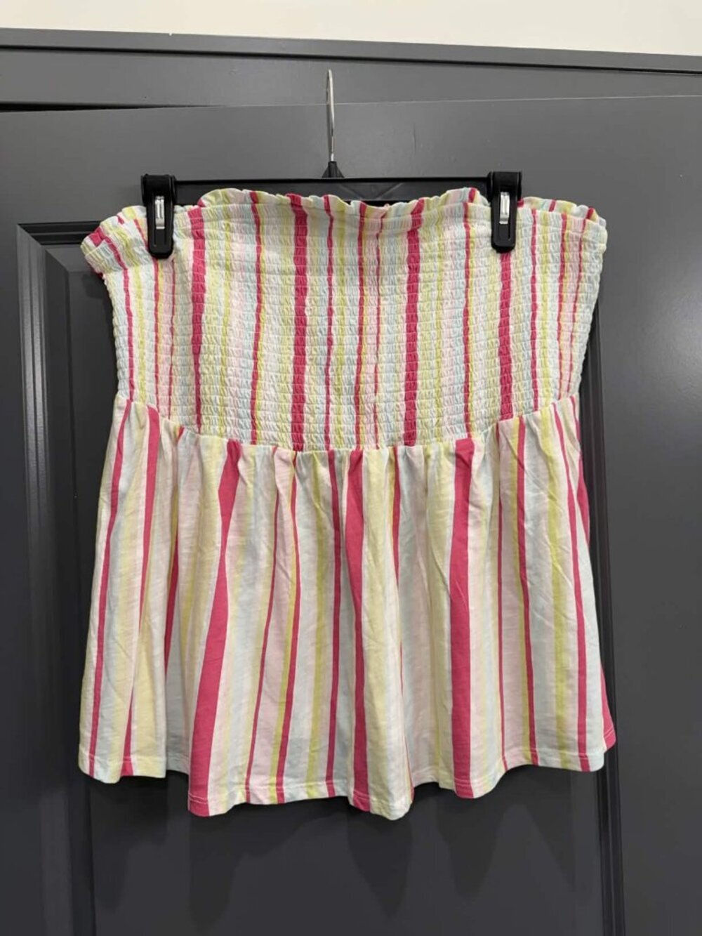 Torrid Multi Stripe Smocked Babydoll Tube Top - Picture 4 of 8